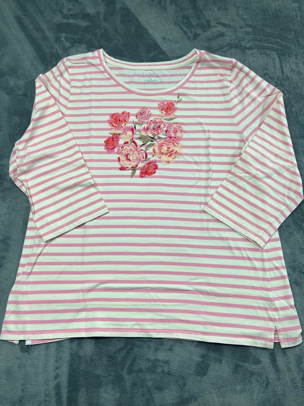 Talbots Three-quarter Length Sleeve Women’s XL Cotton Shirt